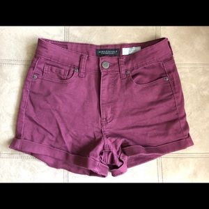 High waisted Auburn shorts